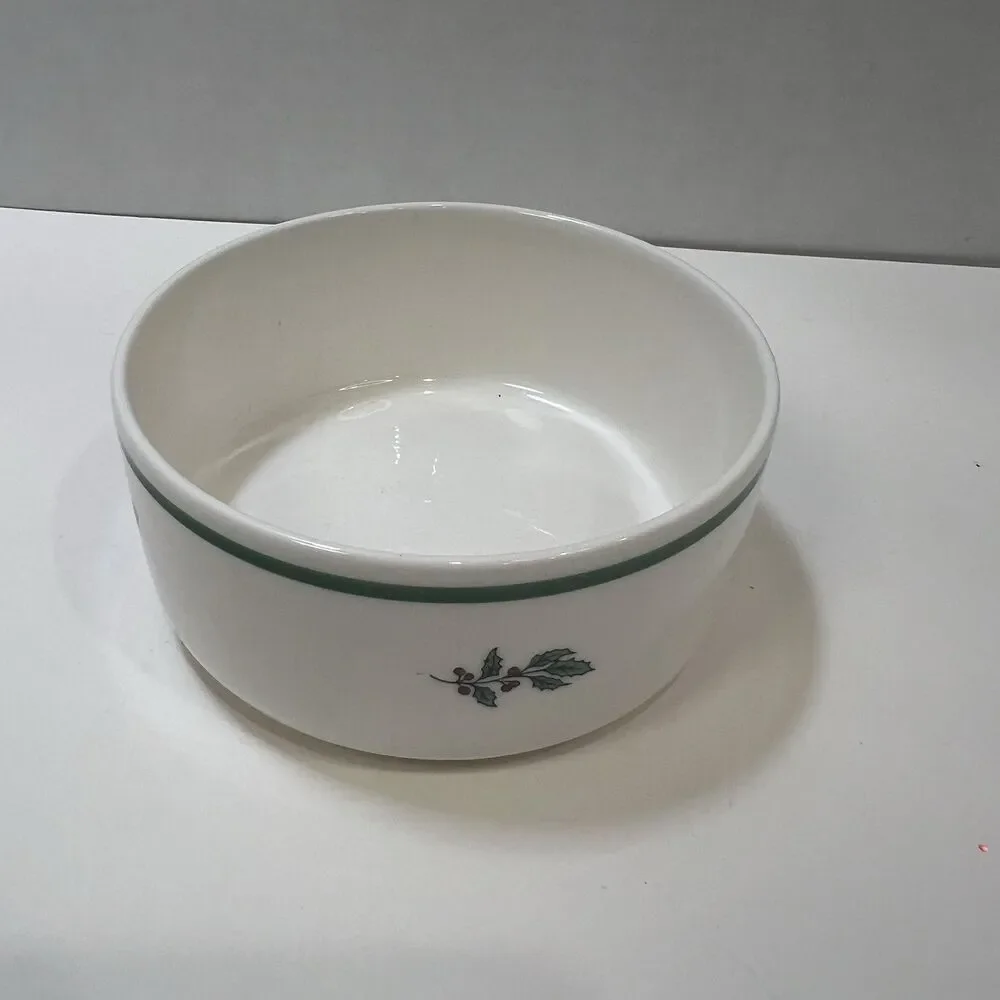 NIKKO Christmas Holly Berry Cheese Spread Bowl Snack Bowl Japan Vintage